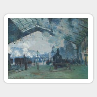 Arrival of the Normandy Train, Gare Saint-Lazare by Claude Monet Magnet